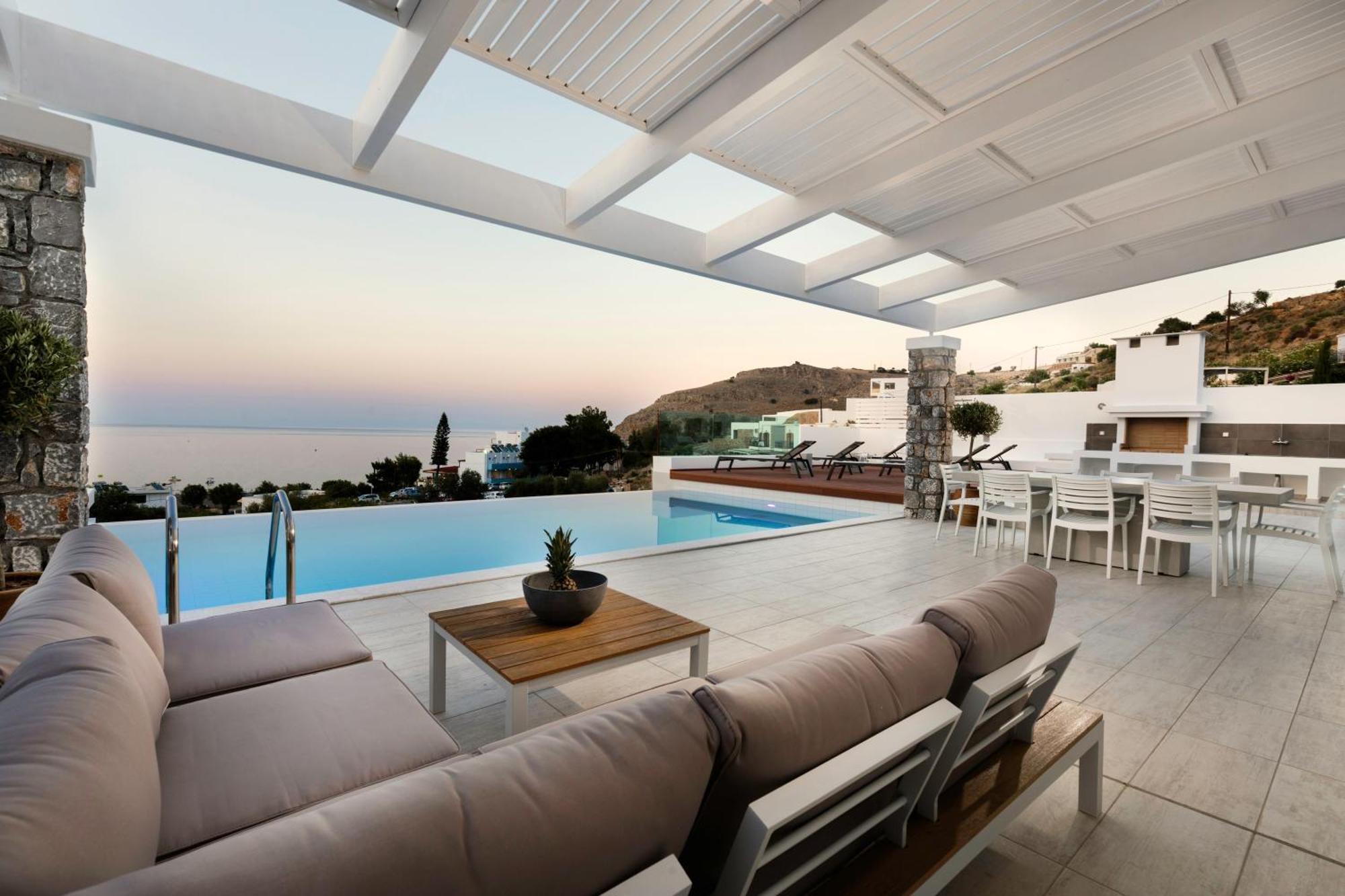 Villa Estella With Pool & Jacuzzi In Lindos 외부 사진